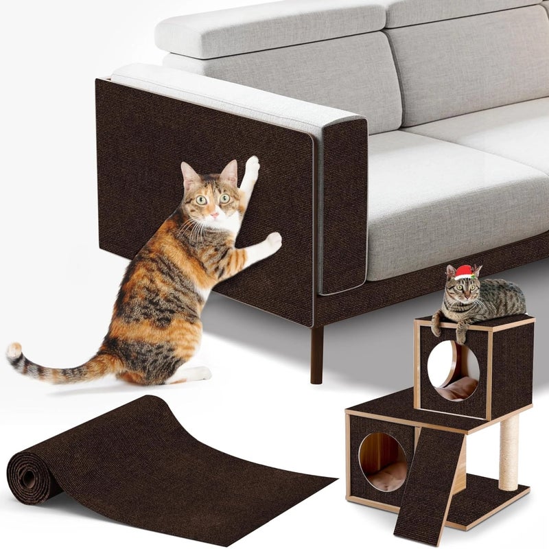 MonaPlay Self-Adhesive Cat Scratch Protector – 100×40 cm Large Felt Cat Scratching Mat, Durable Couch & Furniture Guard, Cuttable DIY Scratch Pad with Strong Adhesion for Multiple Surfaces - Image 1