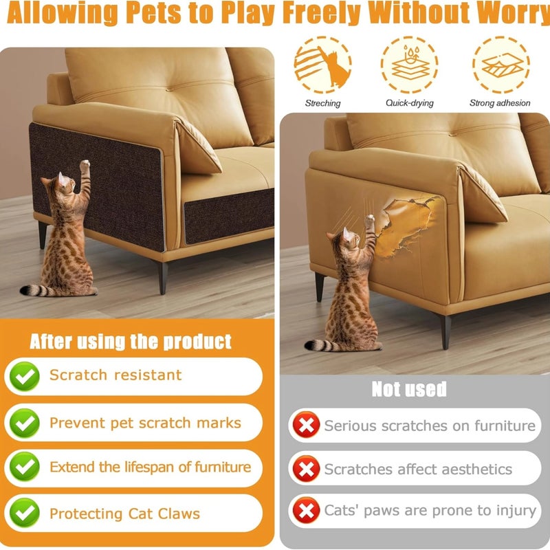MonaPlay Self-Adhesive Cat Scratch Protector – 100×40 cm Large Felt Cat Scratching Mat, Durable Couch & Furniture Guard, Cuttable DIY Scratch Pad with Strong Adhesion for Multiple Surfaces - Image 4