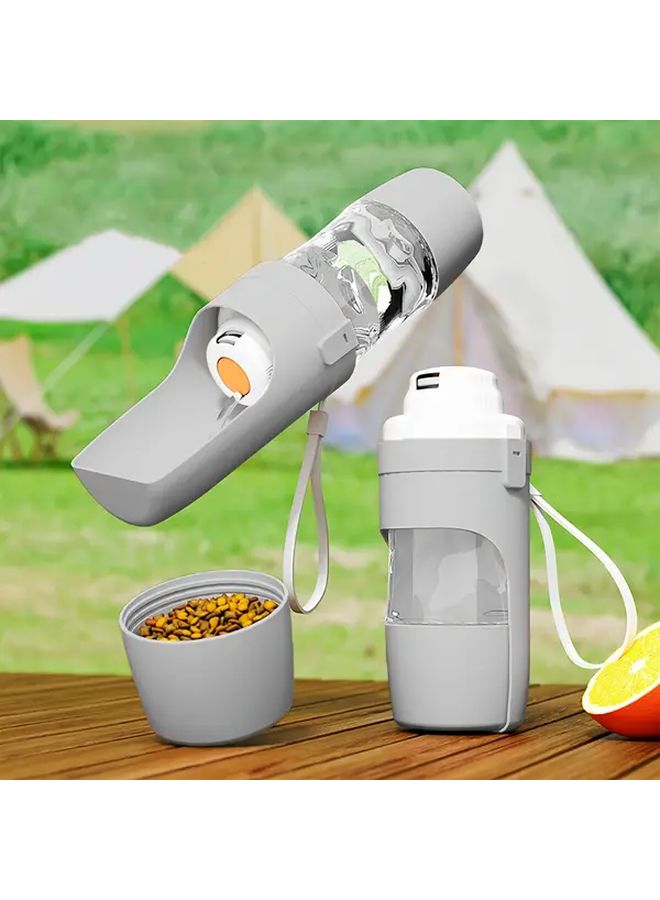 زجاجة ماء محمولة رمادية للكلاب مقاومة للتسرب بتصميم سفر للمشي الخارجي وتسلق الجبال - Image 2