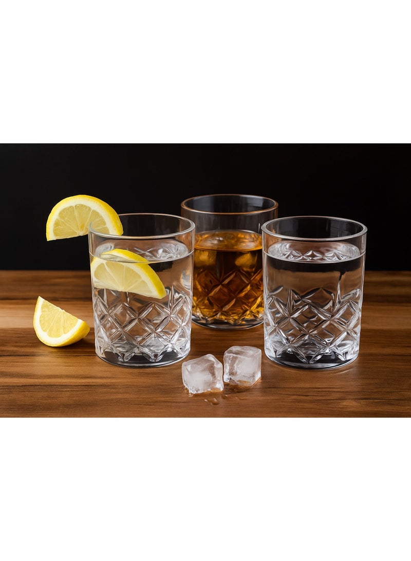 بلينك ماكس طقم كاسات BLINKMAX الفاخرة – 6 قطع من الكريستال المزخرف بسعة مثالية وارتفاع 10 سم - Image 1