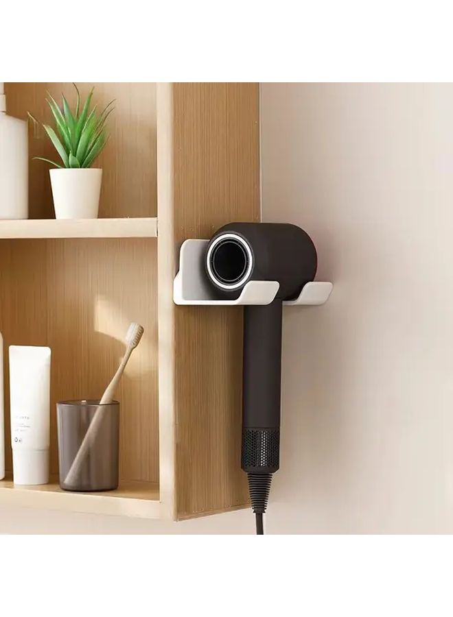 Black Wall Mounted Hair Dryer Holder Adjustable Angle Height With Cord Management - Image 2