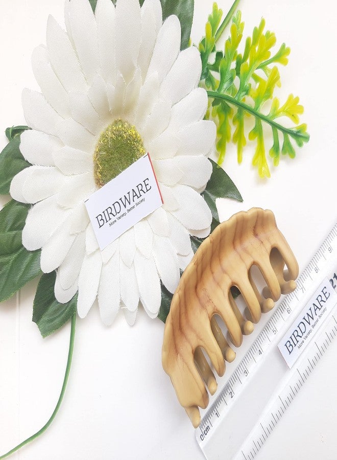 بيردوير مشابك شعر بيردوير للنساء مصنوعة من المطاط والأكريليك والحجر على شكل فراشة | مشابك شعر، متعددة الألوان، عبوة من قطعتين (كبيرة ومتوسطة خشبية) - Image 4