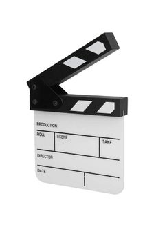 Diyeeni Clap Board Mini Acrylic Director Scene Clapperboard Classic Movie Film Clap Board With A Penfor Shoot Props Advertisement Home Decoration Cosplay Background(Black And White Whiteboard Pav1Bwe3S)  - Image 1