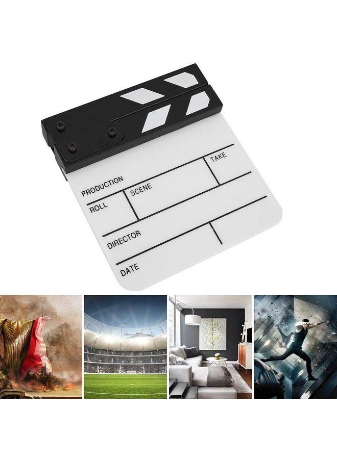 Clap Board Mini Acrylic Director Scene Clapperboard Classic Movie Film Clap Board With A Penfor Shoot Props Advertisement Home Decoration Cosplay Background(Black And White Whiteboard Pav1Bwe3S) - pzsku/ZADCE81E2FF98D0E2DD9FZ/45/_/1693985240/0c9f2cfd-0240-46c0-aa64-f6b22d303041