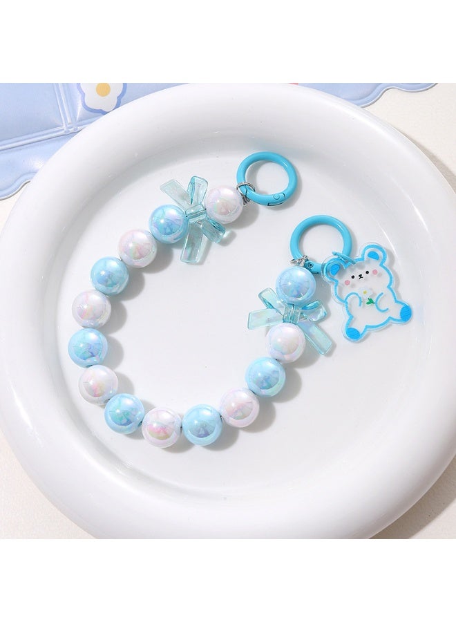 NIBEMINENT Phone Charm/ Chain Strap for Women Girls,K848 Acrylic Beads Cell Phone Case Lanyard Wrist Strap
