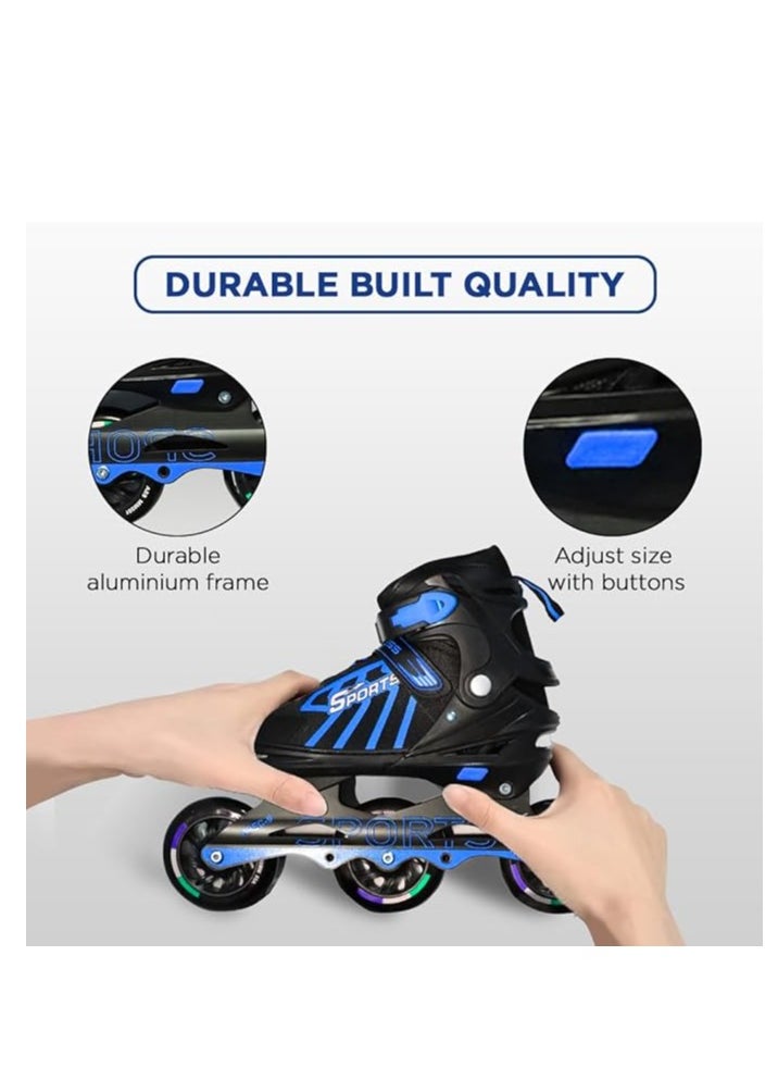 ENDLESS  EL1031 Inline Adjustable Skates Medium Size 34 EUR (UK 1.5) - 38 EUR (UK 5) for 6 to 12 Years | Aluminium Chassis and 100 mm PU Three Wheels | With ABEC 9 Bearings | Indoor and Outdoor  - Image 4