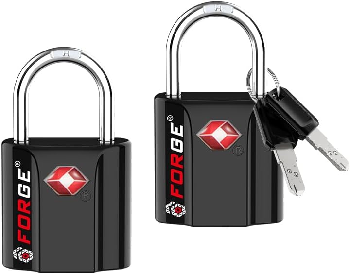 Middle East hit product Luggage Locks, Ultra-Secure Dimple Key Travel Locks with Zinc Alloy Body, Black 4 Pack - Image 1