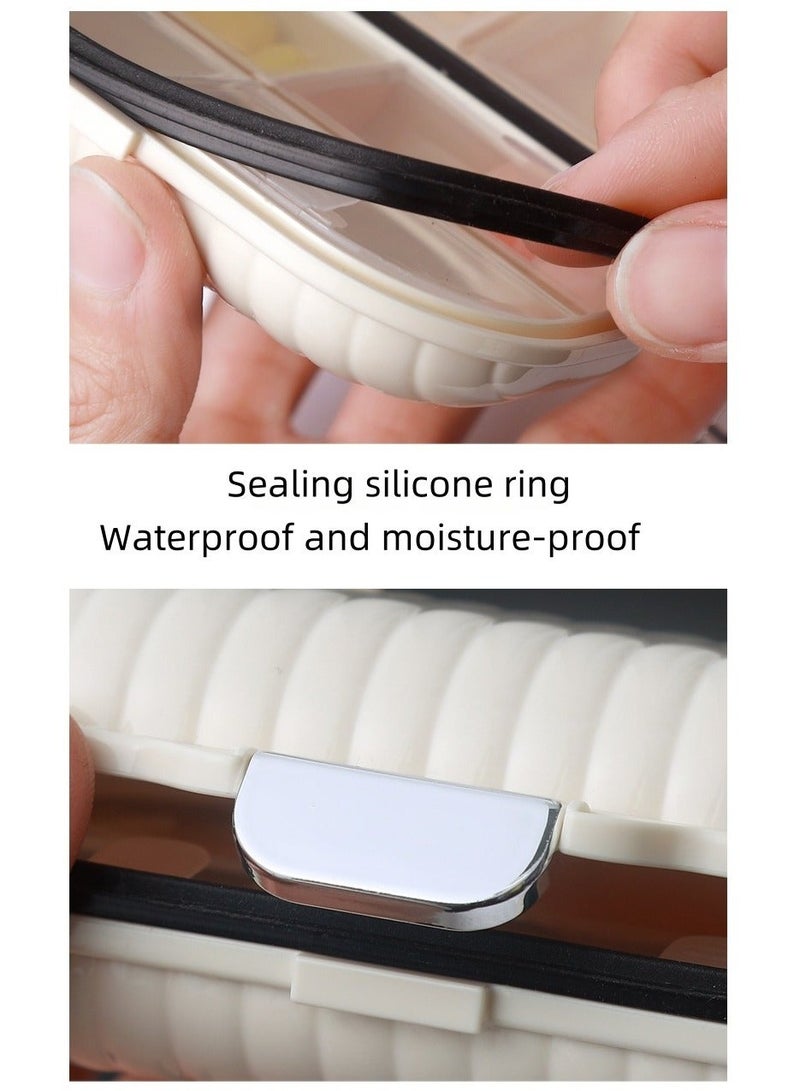 Portable Pill Box 7 Day ,Daily Medicine Container，travel pill jewelry mini shell storage and sealing box,Travel Essentials - Image 4