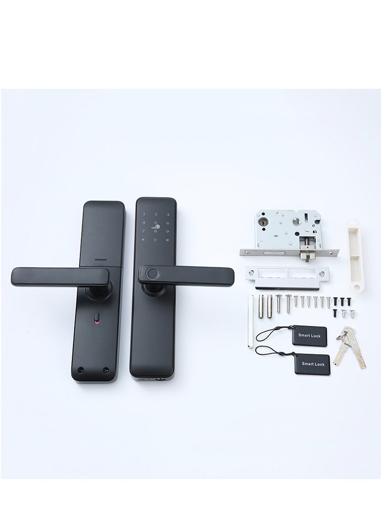 Generic - Smart Fingerprint Door Lock with Tuya App, Password, IC Card, and Key Access - Secure Entry for Home, Hotel, and Apartment (Tuya Arabic version) - Image 1