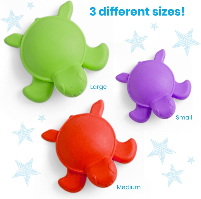 hand2mind hand2mind Tactile Turtles Math Activity Set Toddler Numbers and Counting Math Counters for Kids Color Sorting Toys Sensory Turtle Game Preschool Learning Activities Montessori Math Materials  - Image 3