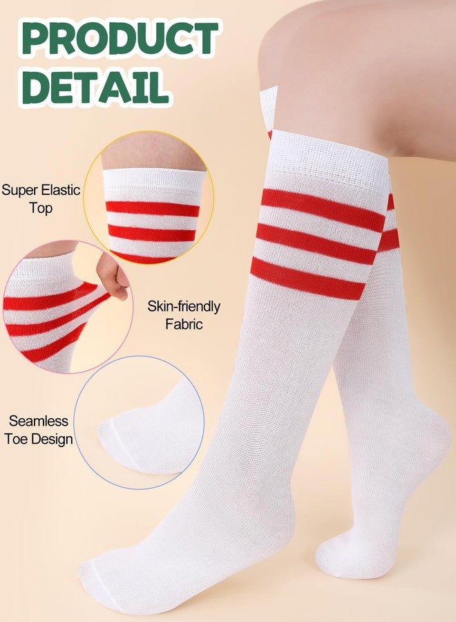 Breathffy 8 Pairs Kids Striped Tube Socks Cotton Knee High Colorful Retro Socks for Kid Boys Girls 6-10 Years(Bright Color) - Image 2