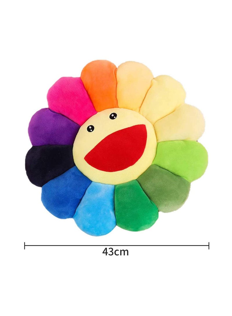 Sunflower Flower Plush Pillow, Soft and Comfortable Smiley Cushion Colorful Sun for Home Bedroom Shop Restaurant Decor  - Image 5