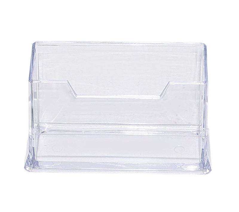 DAHSHA 1 - Tier Premium Acrylic Transparent Crystal-Clear Visiting Business Card Holder/Display Stand Desk Organizer For Office Table - 2 Pack - Image 5
