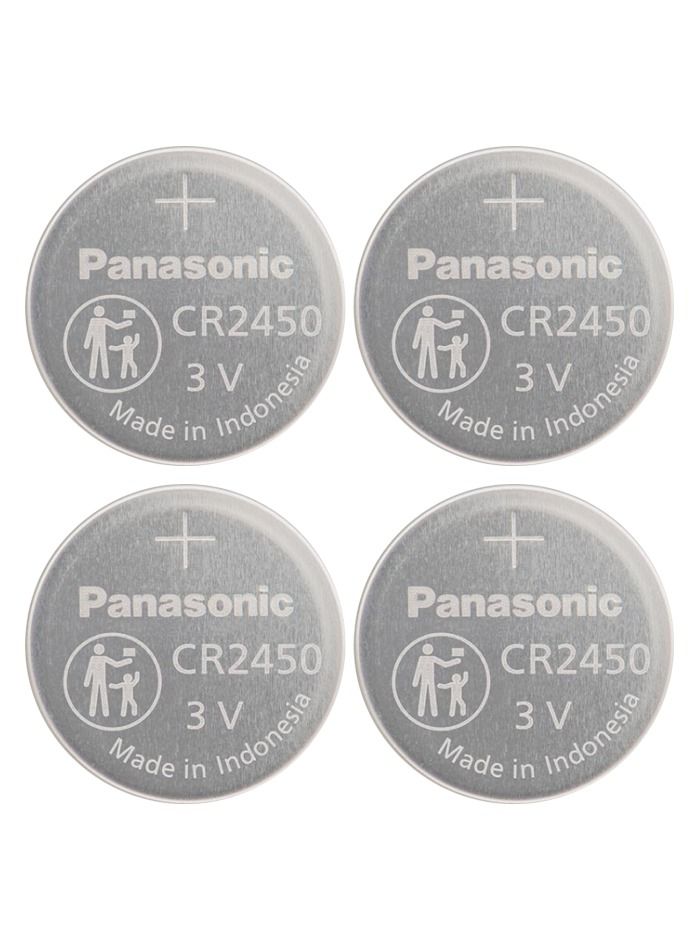 Panasonic CR 2450 Lithium Coin Battery Pack of 4 - Image 1