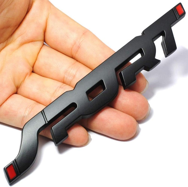 AutoBizarre 3D Raised Black Metal Sport Monogram Emblem Badge Sticker for All Cars & Bikes (Black) - Image 1