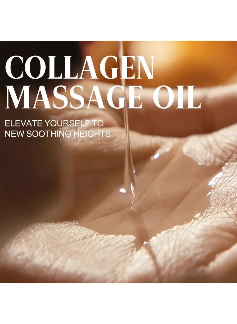 SUMAX - Collagen Massage Oil for Skin Care - Pure Plant-Based Ingredients with Acidic Properties for Smoothing and Firming the Skin. A Nourishing and Soothing Oil with Botanical Ingredients, 200 ml - Image 1