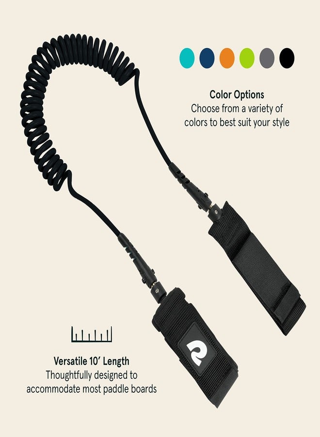 Retrospec Weekender 10' Paddle Board Safety Leash, Coiled for Stand Up Paddleboards - Image 2