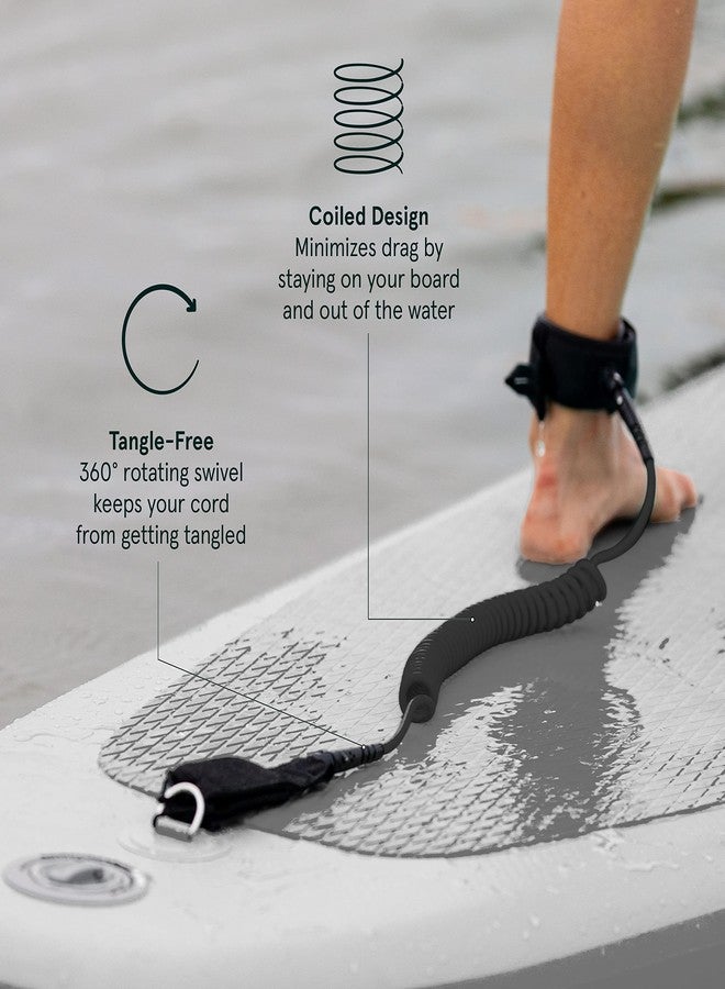 Retrospec Weekender 10' Paddle Board Safety Leash, Coiled for Stand Up Paddleboards - Image 3