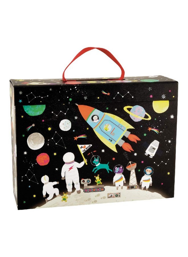 Floss & Rock Space Playbox - 15 Wooden Pieces - Astronauts, Rockets, Aliens & More - Age 3+ - Image 3
