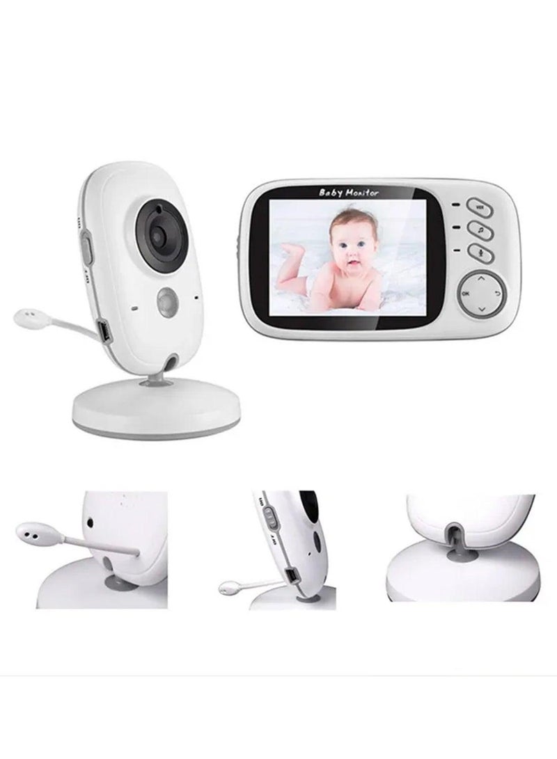 MARHABABY 3.2 Inch LCD Display Baby Wireless Video Monitor With Night Vision, Room Temperature Monitoring - Image 3