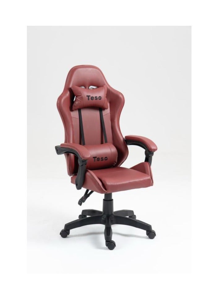 Teso Gaming Chair Adjustable Computer Chair PC Office PU Leather High Back Lumbar Support