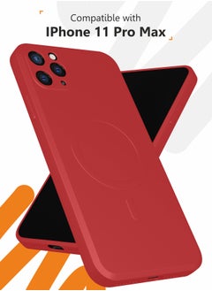 MOBILIUS for iPhone 11 Pro Max Case, Soft Anti-Scratch Microfiber Lining, Compatible with MagSafe, Shockproof Phone Case for iPhone 11 Pro Max, Red  - Image 2