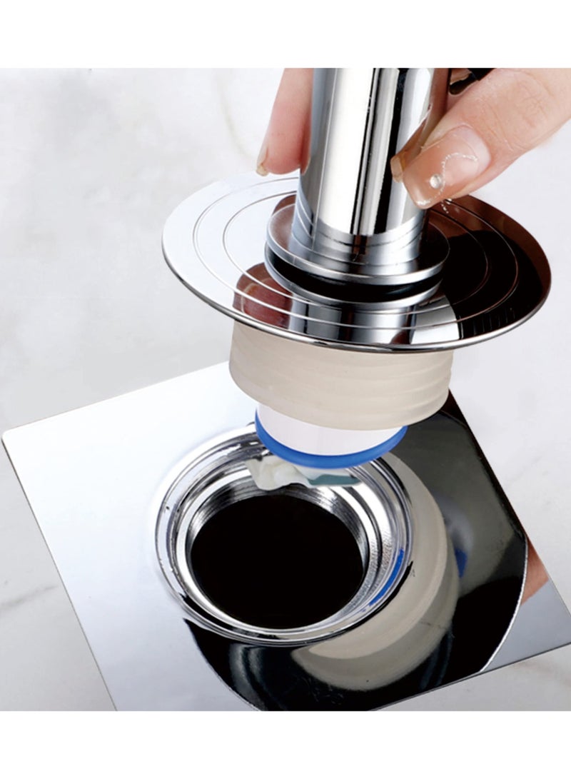 SYOSI Magnetic Drain Tube Hose Seal, Odor-proof Valve Deodorant Silicone Plug, Drain Catcher Connector, Tee Joint, Only Suitable for Washing Machine - Image 1