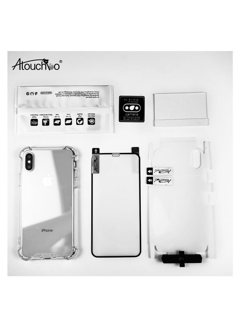 Atouchbo 4-In-1 Shockproof Set For iPhone Clear/Black - Image 4
