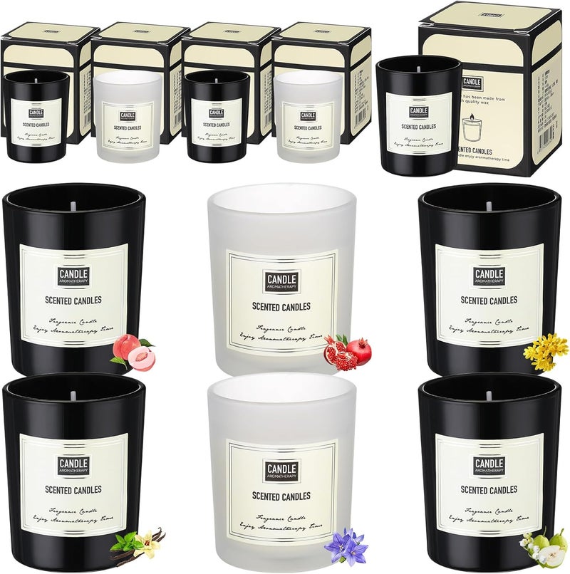 MTLEE 12 Pcs Candles for Home Scented Candles Gift Set for Women Long Lasting Aromatherapy Jar Candle Bulk Soy Wax Candles for Birthday Teacher Thanksgiving Anniversary (Fresh Scent)