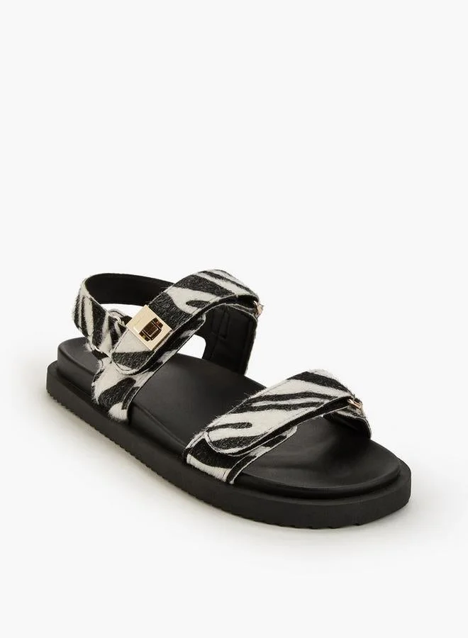 Celeste Women Animal Print Strap Sandals