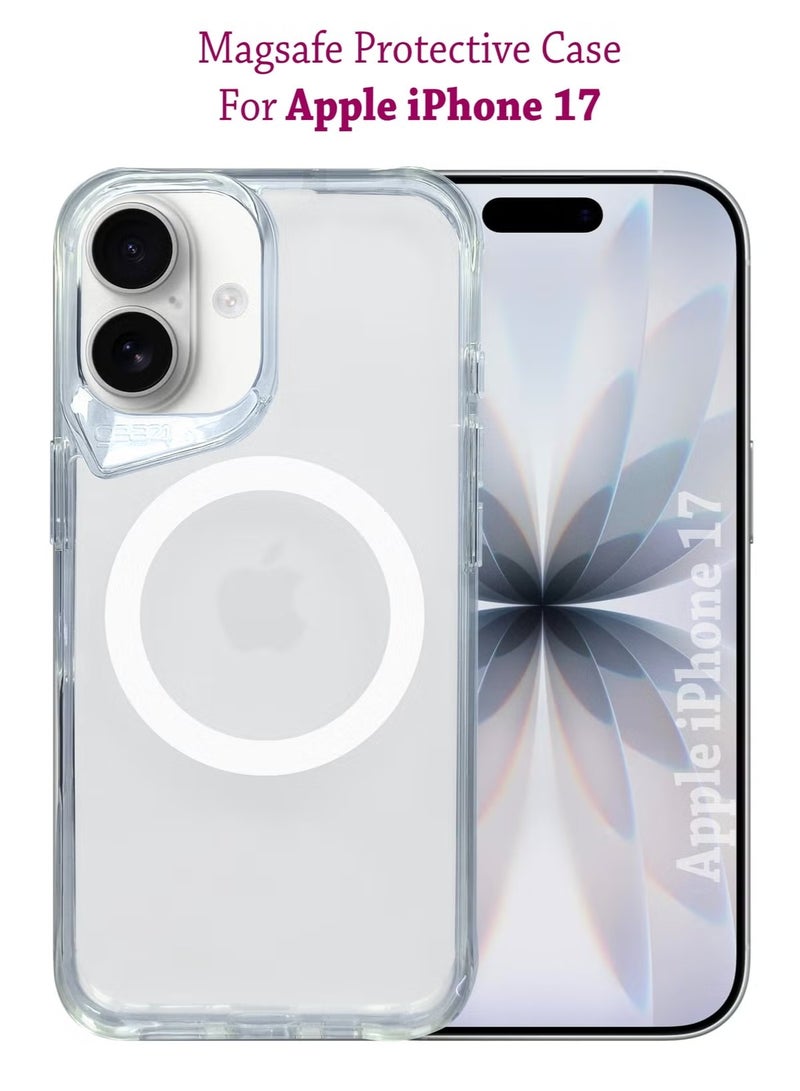 Gear4 Apple iPhone 17 Silicone Magsafe Case | Ultra-Hybrid Soft Back Case Cover Compatible With Magsafe | Camera Protection | Hard Crystal Clear Back | Shockproof Bumper Case Cover For Apple iPhone 17 - Clear - Image 1