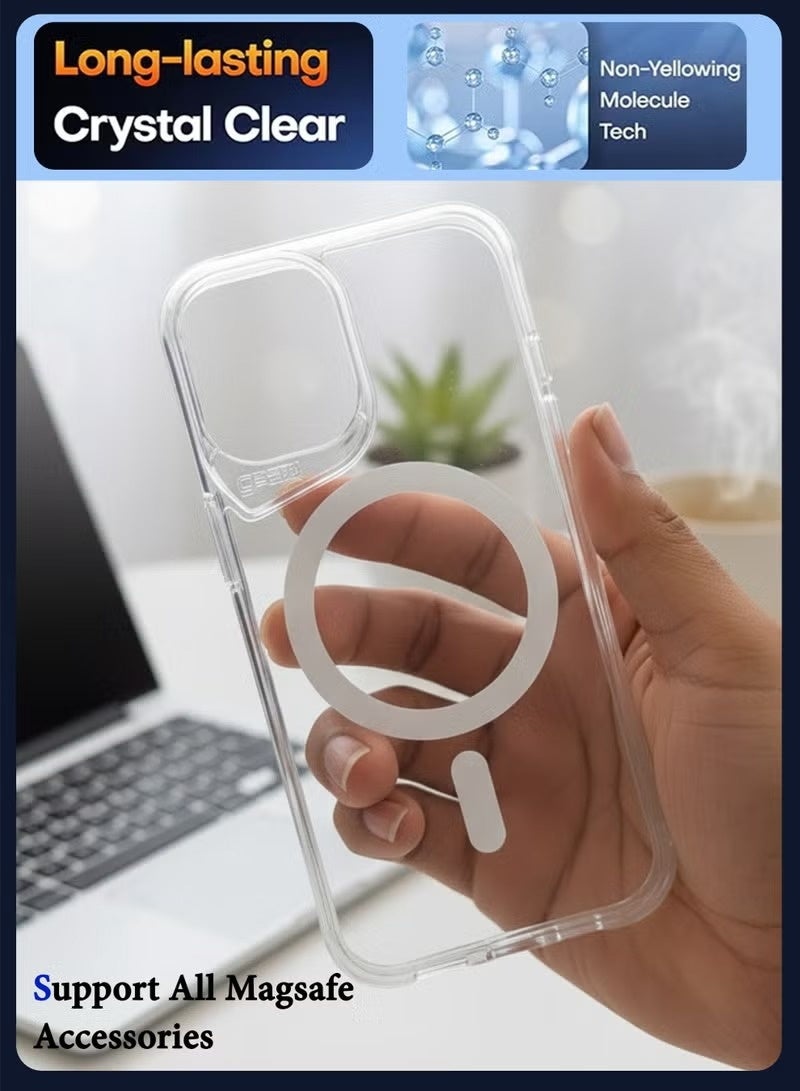 Gear4 Apple iPhone 17 Silicone Magsafe Case | Ultra-Hybrid Soft Back Case Cover Compatible With Magsafe | Camera Protection | Hard Crystal Clear Back | Shockproof Bumper Case Cover For Apple iPhone 17 - Clear - Image 4