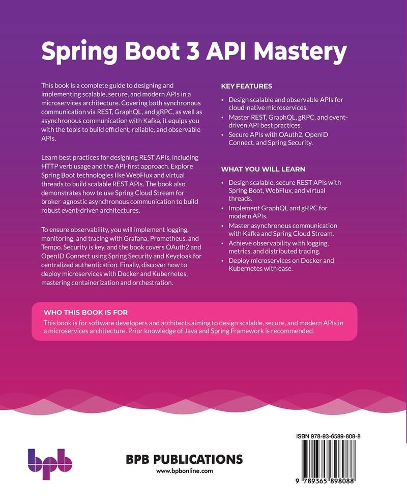Spring Boot 3 API Mastery: Write scalable, reactive, and secure APIs for microservices with Spring Boot 3 and Java 21 - Image 2