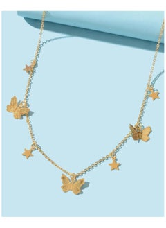 Generic Minimalist Charming Butterfly and Star Pendant Necklace - Elegant & Versatile Jewelry for Women  - Image 2