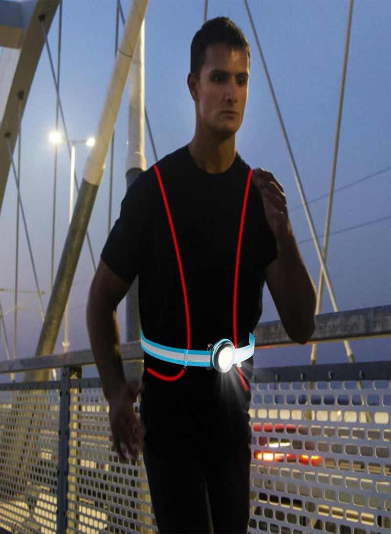 GGOOT Light Up Led Reflecterende Vest - High 360 Degree Visibility Warning LED Lights with Adjustable Elastic Belt,Waterproof USB Charging Night Outdoor Supplies for Women, Men, Boys, Girls - Image 3