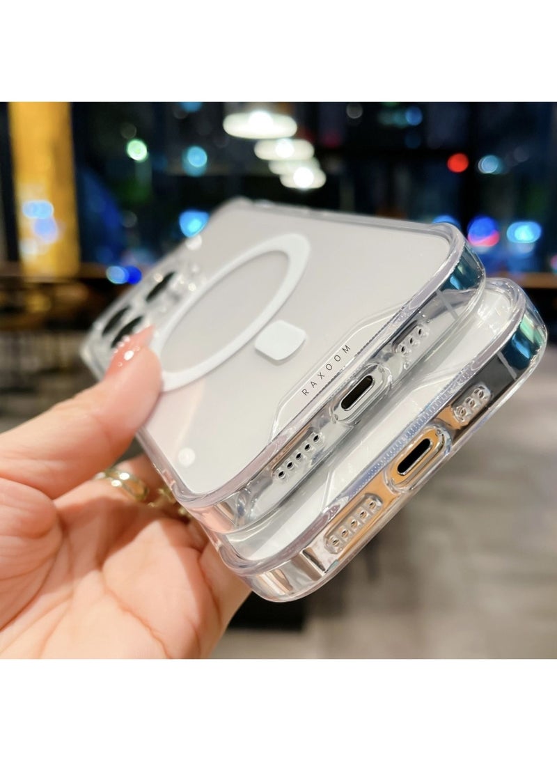 Raxoom iPhone 16 Pro Max Space MagSafe Acrylic Hybrid TPU Phone Case Anti Scratching(Transparent) - Image 2