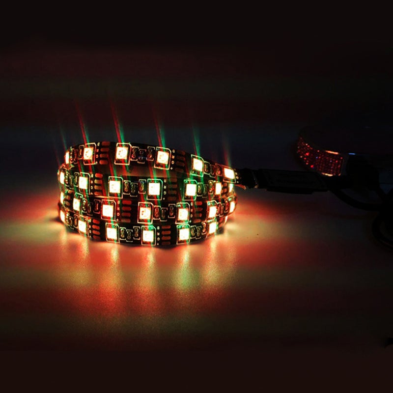 📱 شريط إضاءة LED متعدد الألوان قابل للتغيير طوله متر مع كبل USB تيار مستمر 5 شريط مرن للإضاءة الخلفية للتلفاز والديكور يحتوي على 120 LED - Image 1