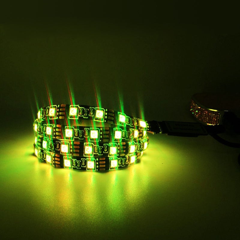 📱 شريط إضاءة LED متعدد الألوان قابل للتغيير طوله متر مع كبل USB تيار مستمر 5 شريط مرن للإضاءة الخلفية للتلفاز والديكور يحتوي على 120 LED - Image 5