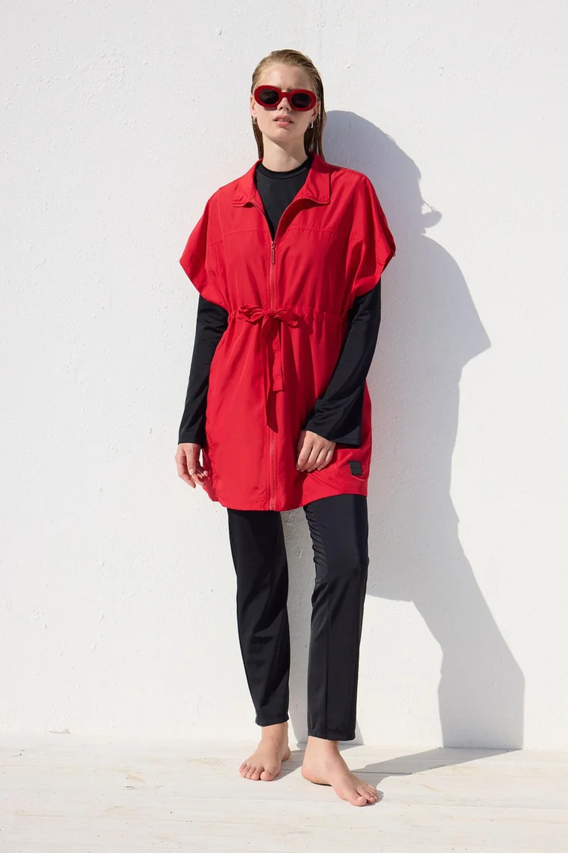 Manuka Swimsuit Vest Red