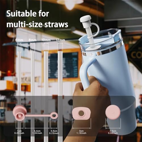 Jubobu Silicone Spill Stopper Set for Cup Straw cover2.0,Pack of 2 Set,Cup Accessories of Straw Cover Cap, Fix Leak Straw Stopper And Lid Spill Plug - Image 3