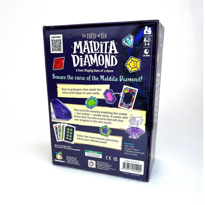 Gamewright - The Curse of The Maldita Diamond - A Fast Playing Gem of a Game - Card Game for Kids - Ages 8 and Up - Great for Family Game Night! - Image 5