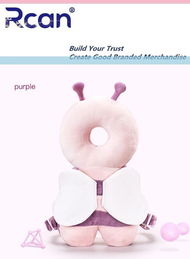 ركان واقي رأس للأطفال الصغار وسادة أمان للرأس قابلة للتعديل للأطفال الصغار وسادة أمان للرأس وحقيبة ظهر لحماية ظهر الطفل للزحف والمشي لعمر 4-24 شهرًا - Image 5