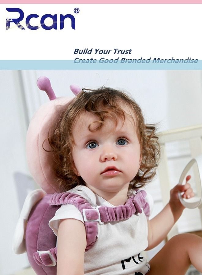 ركان واقي رأس للأطفال الصغار وسادة أمان للرأس قابلة للتعديل للأطفال الصغار وسادة أمان للرأس وحقيبة ظهر لحماية ظهر الطفل للزحف والمشي لعمر 4-24 شهرًا - Image 4