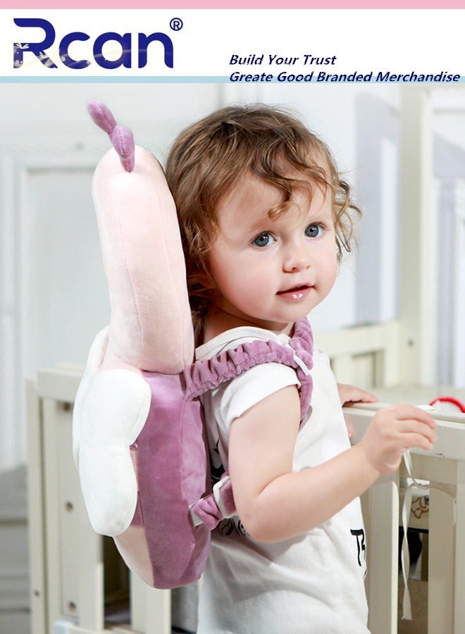 ركان واقي رأس للأطفال الصغار وسادة أمان للرأس قابلة للتعديل للأطفال الصغار وسادة أمان للرأس وحقيبة ظهر لحماية ظهر الطفل للزحف والمشي لعمر 4-24 شهرًا - Image 3