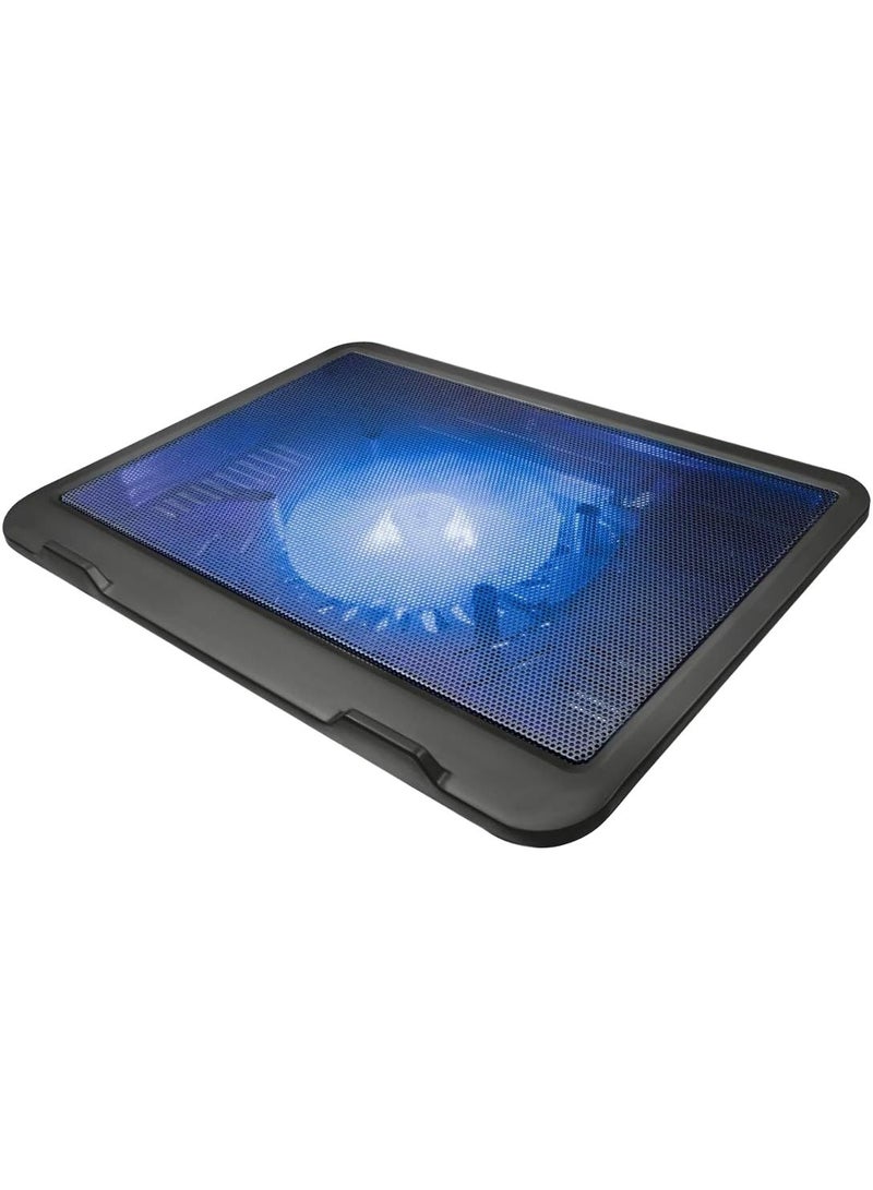 Laptop Cooling Pad, High-Speed Laptop Cooler with 1 Quiet Fan, Double Sides Built-In USB Port, Cable Organizer and Ani-Slip Grip for Laptops - Image 1