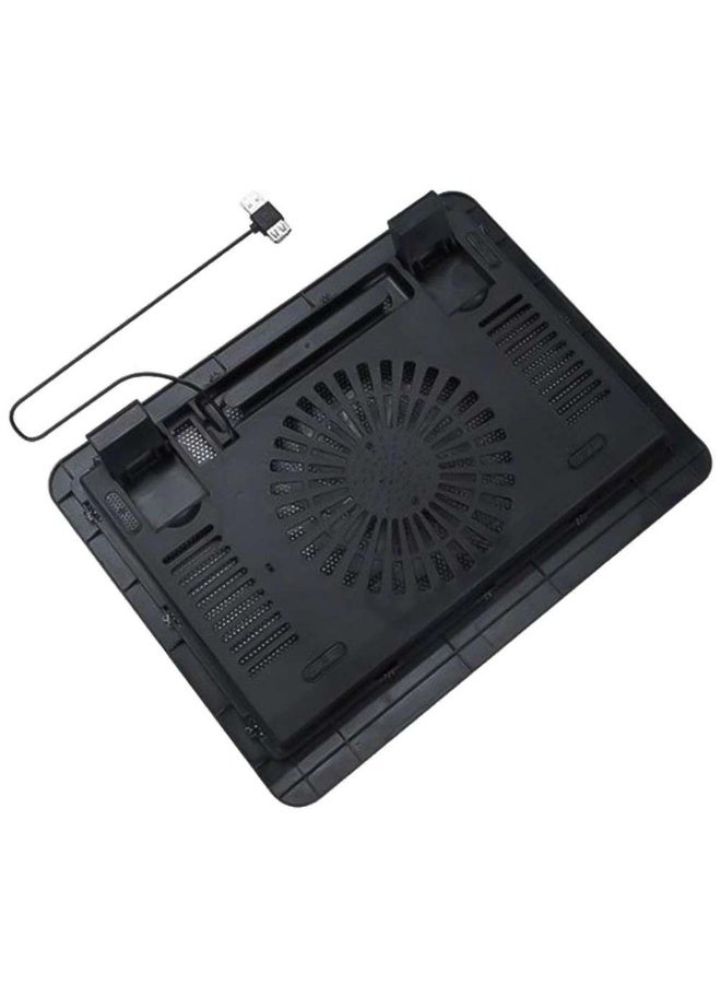 Laptop Cooling Pad, High-Speed Laptop Cooler with 1 Quiet Fan, Double Sides Built-In USB Port, Cable Organizer and Ani-Slip Grip for Laptops - Image 2