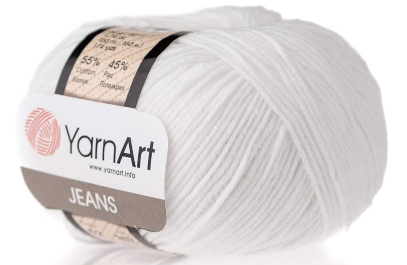 YarnArt 4 Skein 55 Cotton 45 Acrylic YarnArt Jeans Yarn 200 gr 696 yds 62