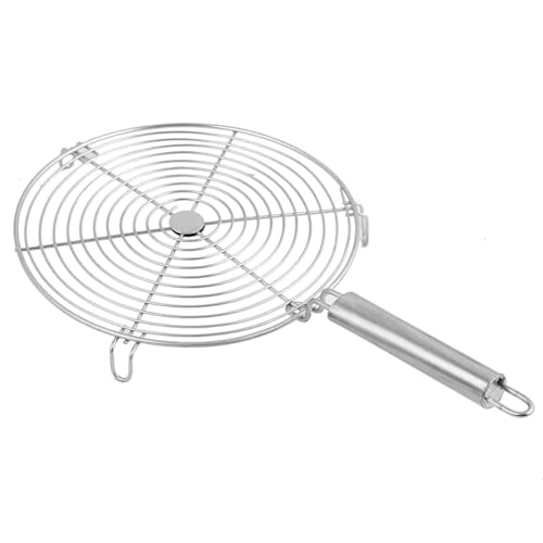 Black Olive Stainless Steel Papad Jali Roti Bread Roaster Grill Papad Roaster Chapati Paneer Tandoor Net with Handle Kitchen for Home Mesh Brinjal Roaster Pulka Pan Roaster Grill for Gas (8) - Image 1