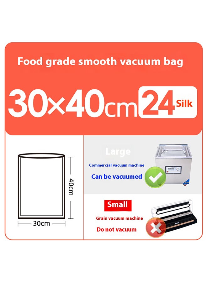 Food Vacuum Packaging Bags, Transparent Plastic Fresh-Keeping Sealing Bags, Vacuum Compression Plastic Sealing Bags, Large Commercial Vacuum Machines Can Vacuum 30*40cm (100 Pieces) - Image 1