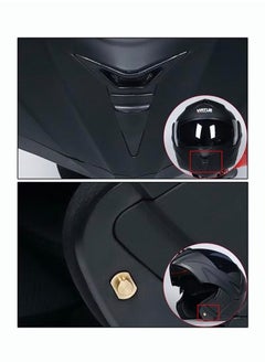 Generic Motorcycle Helmet Full Face Multipurpose Racing Helmet Unisex Matte Black L  - Image 2